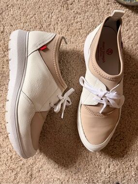 Marc Joseph New York Alaska St Leather Sneakers Cream White Women’s 8